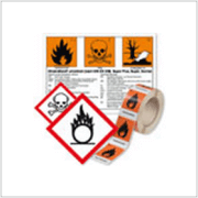 Aufkleber und Hinweise zur Kennzeichnung von Gefahrenstoffen